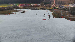 Horní část sjezdovky skiareálu Hlubočky