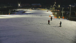 Horní část sjezdovky skiareálu Hlubočky