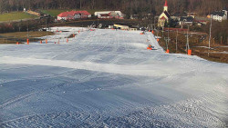 Horní část sjezdovky skiareálu Hlubočky