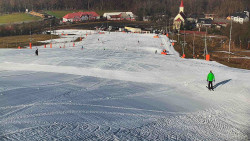 Horní část sjezdovky skiareálu Hlubočky