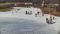 Horní část sjezdovky skiareálu Hlubočky