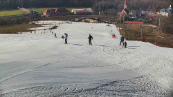 Horní část sjezdovky skiareálu Hlubočky