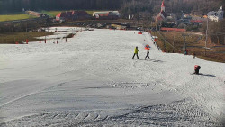 Horní část sjezdovky skiareálu Hlubočky