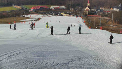 Horní část sjezdovky skiareálu Hlubočky