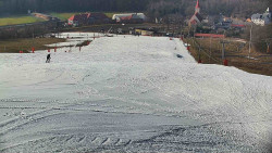 Horní část sjezdovky skiareálu Hlubočky