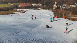 Horní část sjezdovky skiareálu Hlubočky