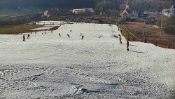 Horní část sjezdovky skiareálu Hlubočky