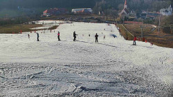 Horní část sjezdovky skiareálu Hlubočky