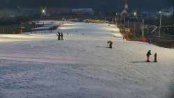 Horní část sjezdovky skiareálu Hlubočky