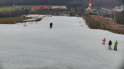 Horní část sjezdovky skiareálu Hlubočky