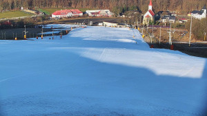 Skiareál Hlubočky - Horní část sjezdovky skiareálu Hlubočky - 2.3.2026 v 07:55