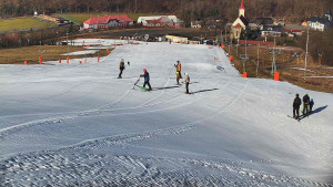 Skiareál Hlubočky - Horní část sjezdovky skiareálu Hlubočky - 2.3.2026 v 09:40