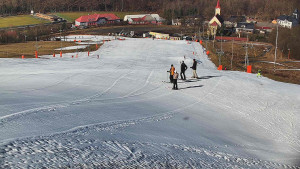 Skiareál Hlubočky - Horní část sjezdovky skiareálu Hlubočky - 2.3.2026 v 10:05