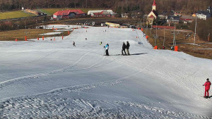 Skiareál Hlubočky - Horní část sjezdovky skiareálu Hlubočky - 2.3.2026 v 10:15