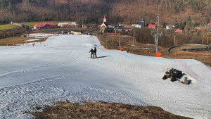 Skiareál Hlubočky - Horní část sjezdovky skiareálu Hlubočky - 2.3.2026 v 10:30