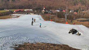 Skiareál Hlubočky - Horní část sjezdovky skiareálu Hlubočky - 2.3.2026 v 10:40