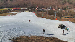 Skiareál Hlubočky - Horní část sjezdovky skiareálu Hlubočky - 2.3.2026 v 11:15