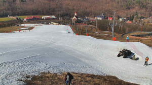Skiareál Hlubočky - Horní část sjezdovky skiareálu Hlubočky - 2.3.2026 v 11:20