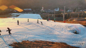 Skiareál Hlubočky - Horní část sjezdovky skiareálu Hlubočky - 2.3.2026 v 17:15