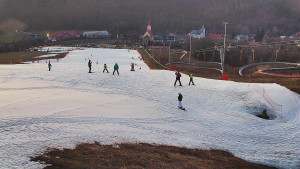 Skiareál Hlubočky - Horní část sjezdovky skiareálu Hlubočky - 2.3.2026 v 17:45