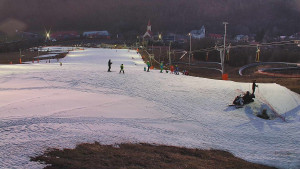 Skiareál Hlubočky - Horní část sjezdovky skiareálu Hlubočky - 2.3.2026 v 17:55