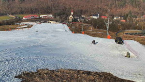 Skiareál Hlubočky - Horní část sjezdovky skiareálu Hlubočky - 3.3.2026 v 09:10