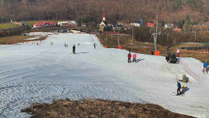 Skiareál Hlubočky - Horní část sjezdovky skiareálu Hlubočky - 3.3.2026 v 09:50