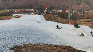 Skiareál Hlubočky - Horní část sjezdovky skiareálu Hlubočky - 3.3.2026 v 10:00