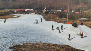 Skiareál Hlubočky - Horní část sjezdovky skiareálu Hlubočky - 3.3.2026 v 10:15