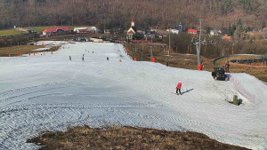 Skiareál Hlubočky - Horní část sjezdovky skiareálu Hlubočky - 3.3.2026 v 10:20