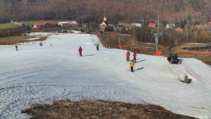 Skiareál Hlubočky - Horní část sjezdovky skiareálu Hlubočky - 3.3.2026 v 10:25