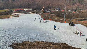 Skiareál Hlubočky - Horní část sjezdovky skiareálu Hlubočky - 3.3.2026 v 10:45