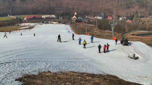 Skiareál Hlubočky - Horní část sjezdovky skiareálu Hlubočky - 3.3.2026 v 11:05