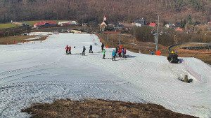 Skiareál Hlubočky - Horní část sjezdovky skiareálu Hlubočky - 3.3.2026 v 11:10