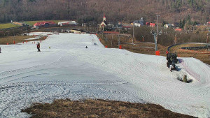 Skiareál Hlubočky - Horní část sjezdovky skiareálu Hlubočky - 3.3.2026 v 11:40