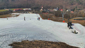 Skiareál Hlubočky - Horní část sjezdovky skiareálu Hlubočky - 3.3.2026 v 11:45