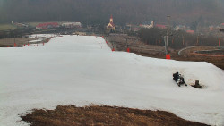 Horní část sjezdovky skiareálu Hlubočky