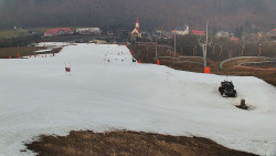 Horní část sjezdovky skiareálu Hlubočky