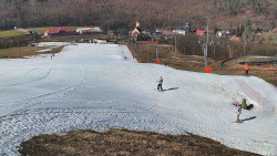 Horní část sjezdovky skiareálu Hlubočky