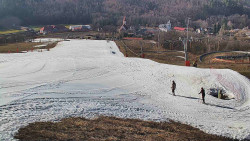 Horní část sjezdovky skiareálu Hlubočky