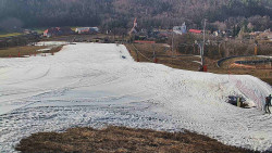 Horní část sjezdovky skiareálu Hlubočky