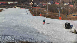 Horní část sjezdovky skiareálu Hlubočky