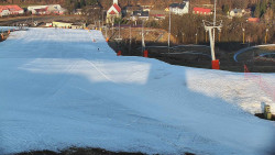 Horní část sjezdovky skiareálu Hlubočky