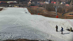 Horní část sjezdovky skiareálu Hlubočky