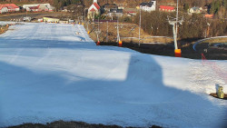 Horní část sjezdovky skiareálu Hlubočky