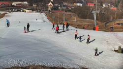 Horní část sjezdovky skiareálu Hlubočky