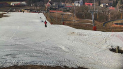 Horní část sjezdovky skiareálu Hlubočky