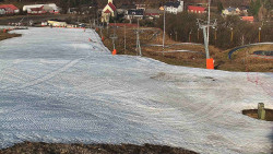 Horní část sjezdovky skiareálu Hlubočky