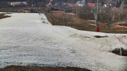 Horní část sjezdovky skiareálu Hlubočky