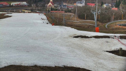 Horní část sjezdovky skiareálu Hlubočky